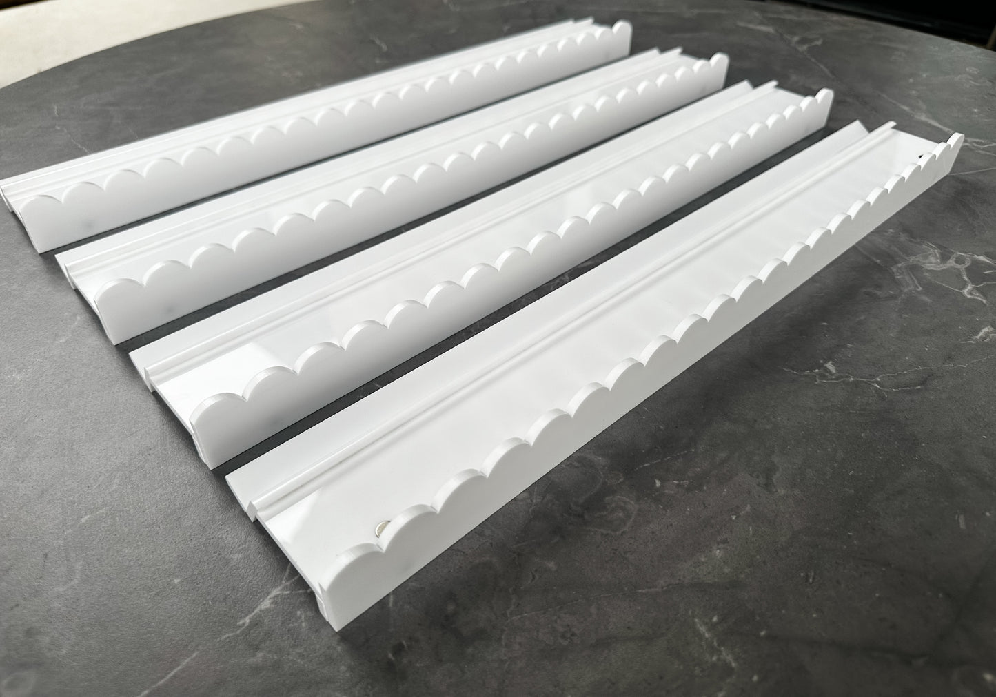 **PRE-ORDER**Pure White Acrylic Racks and Pushers (Estimated Mid June Delivery)