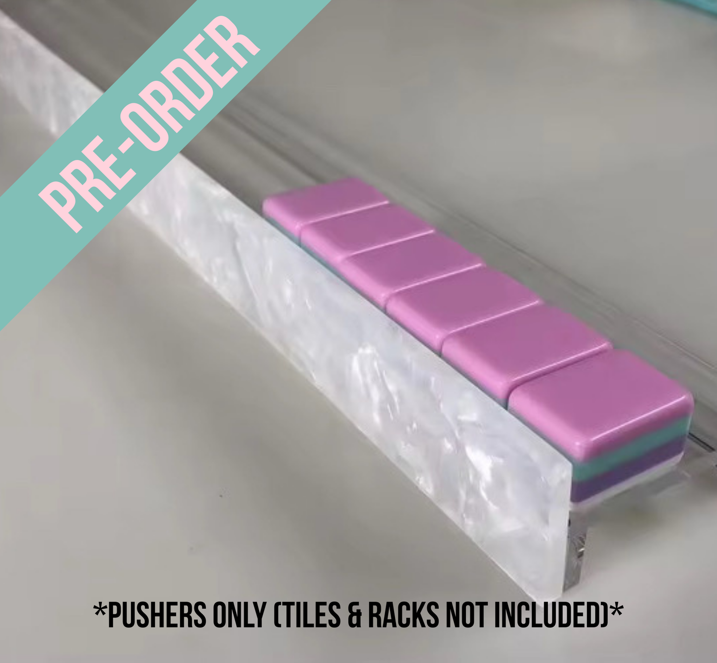 White Pearl Acrylic Pusher Add Ons (Estimated Delivery End of February)