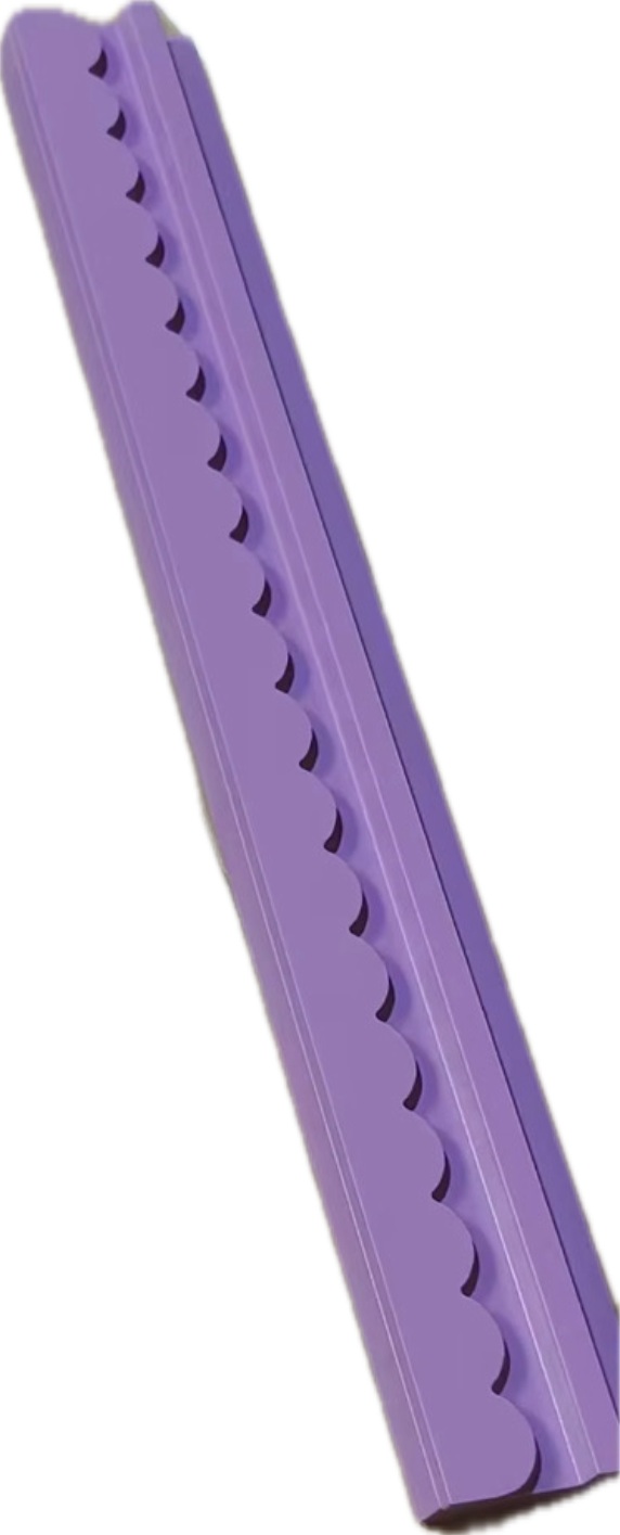 Scalloped Purple Wooden Rack and Pusher Set of 4 (Estimated Delivery Mid/Late February)