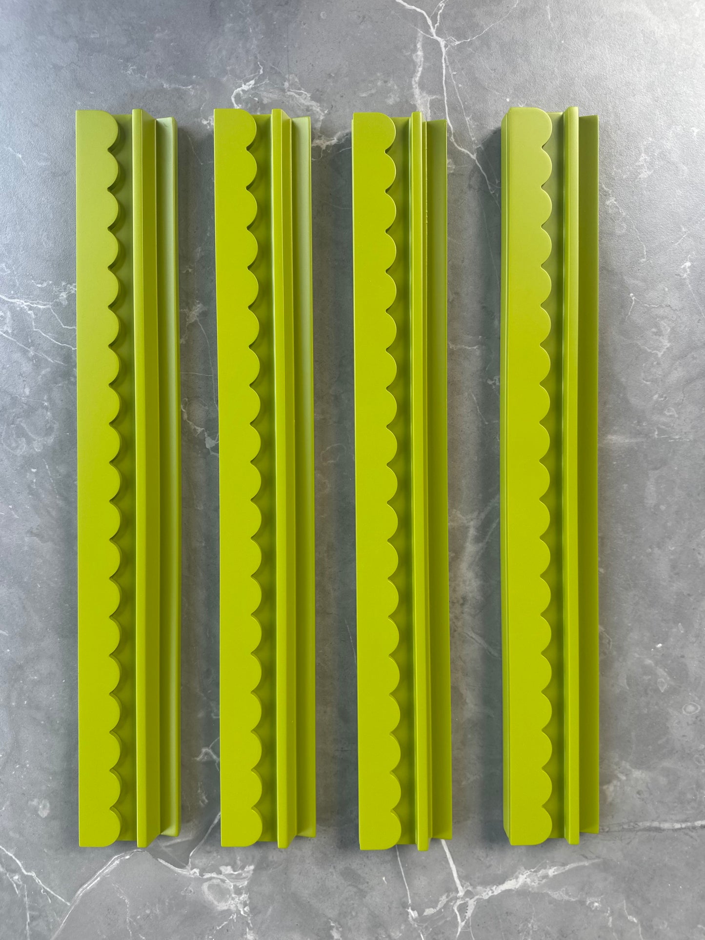 Palm Beach Green Wooden Racks with Scalloped Pushers