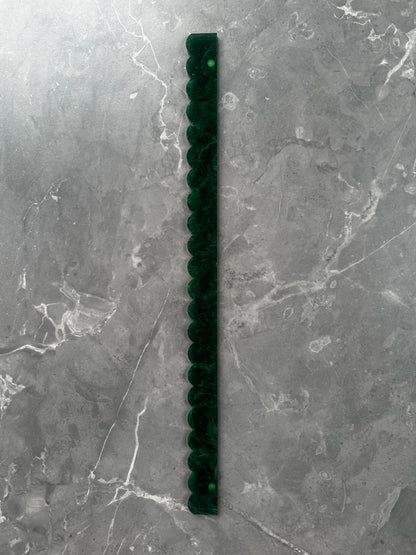 Malachite Acrylic Scalloped PUSHER Add Ons (4)