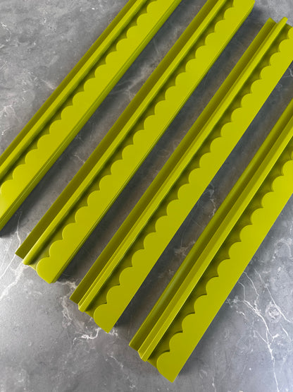 Palm Beach Green Wooden Racks with Scalloped Pushers