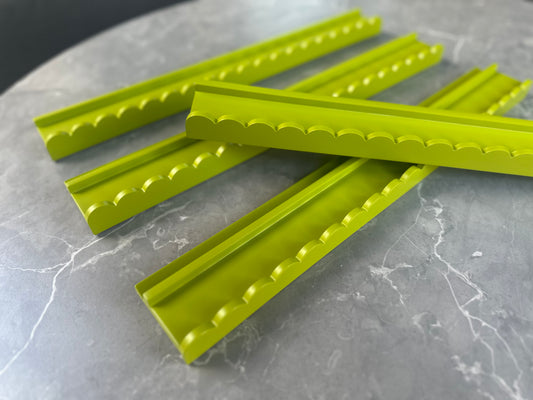 Palm Beach Green Wooden Racks with Scalloped Pushers
