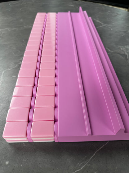 Double Wooden Mahjong Racks (Set of Racks and 4 Pushers)