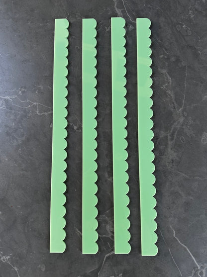 Mint Acrylic Scalloped Pusher Add Ons (4)