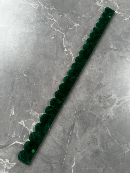 Malachite Acrylic Scalloped PUSHER Add Ons (4)