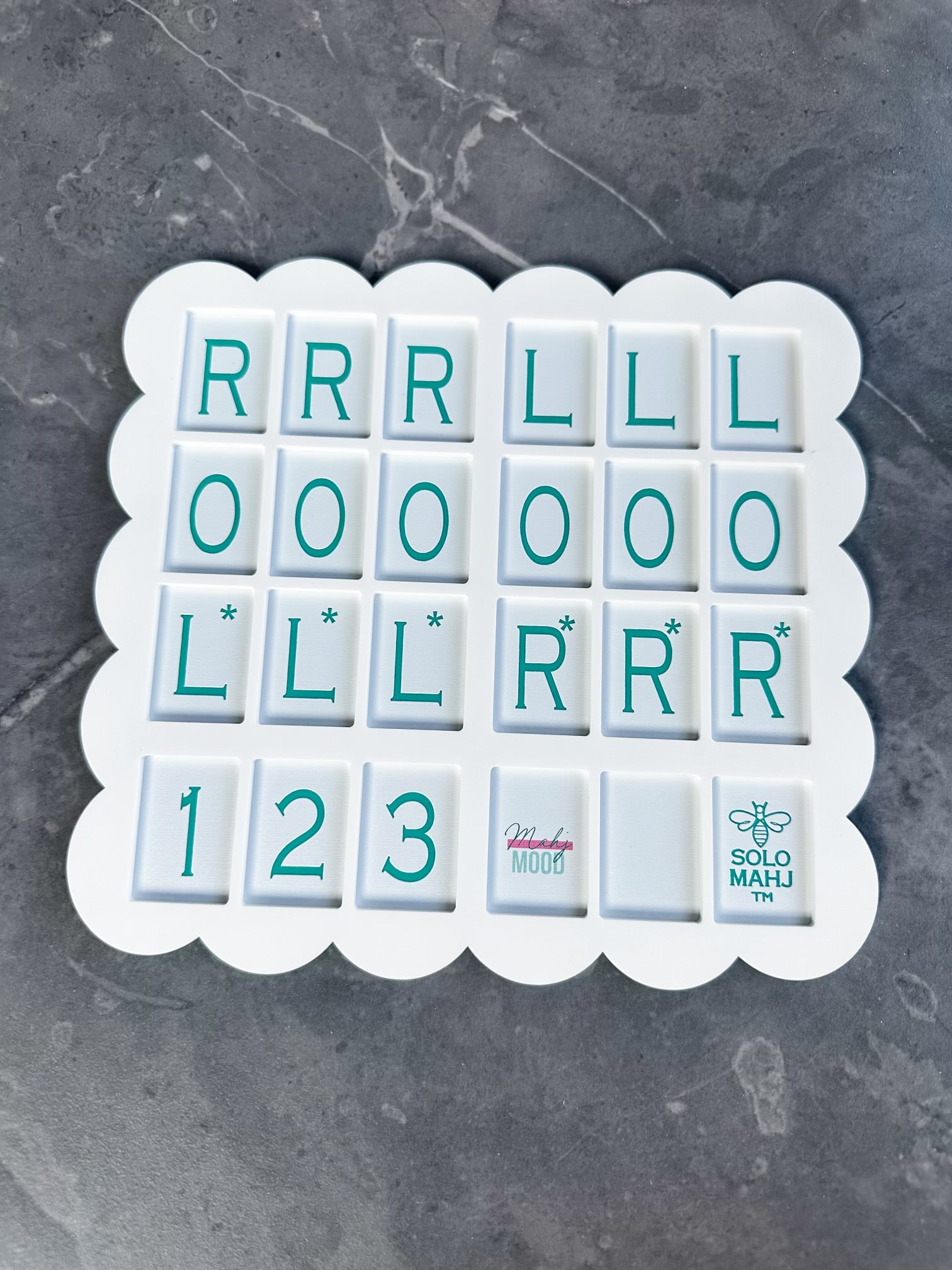 Mahj Mood X SOLOMAHJ Teal Collab Board | Large Tile Practice Board