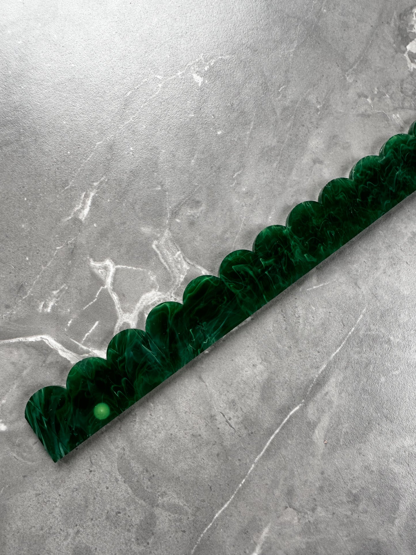 Malachite Acrylic Scalloped PUSHER Add Ons (4)