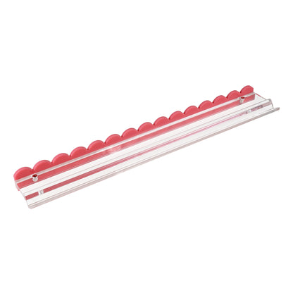 {PRE-ORDER} Scalloped Pink and Clear Acrylic Rack and Pusher Set of 4