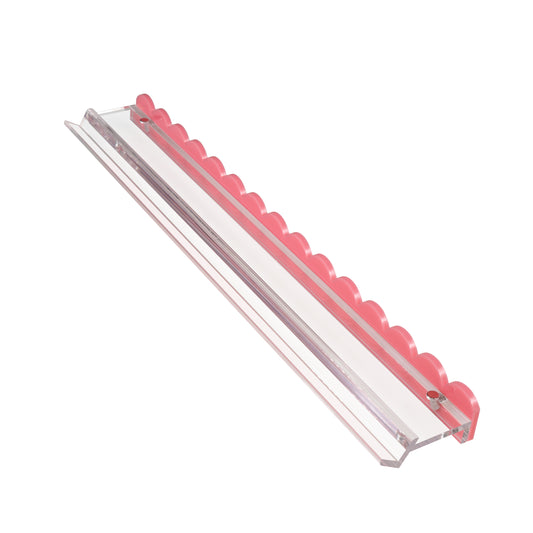 {PRE-ORDER} Scalloped Pink and Clear Acrylic Rack and Pusher Set of 4