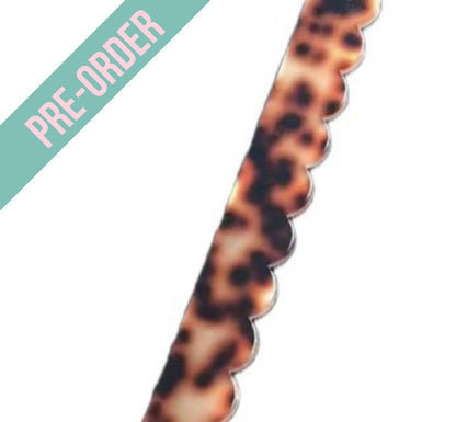 Tortoise Acrylic Scalloped Pusher Add Ons (Estimated Delivery Early March)