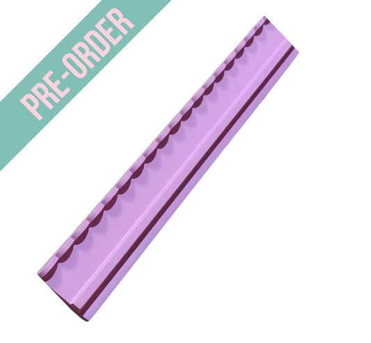 Scalloped Pink Wooden Rack and Pusher Set of 4 (Estimated Delivery Mid/Late February)